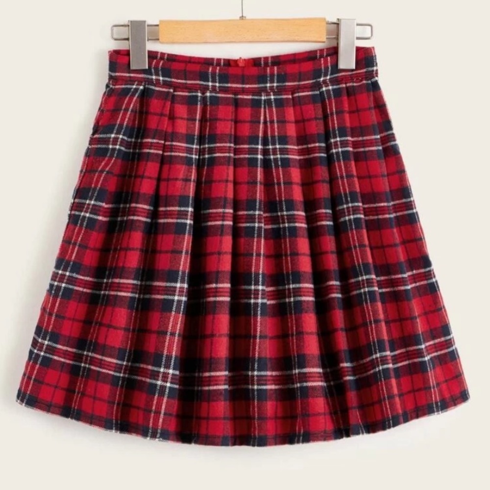 Plus Tartan A-line Plaid Schoolgirl Skirt NWT